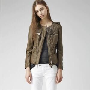 Isabel Marant Etoile Kady Quilted Leather Jacket Size 10